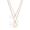 Sada náhrdelníků růžově zlacených se srdíčky Máma & dcera OB37 gold rose