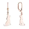 Pozlacené stříbrné náušnice psi 61130 rose gold