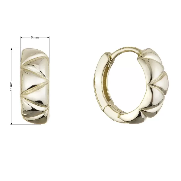 Pozlacené náušnice kruhy 61157