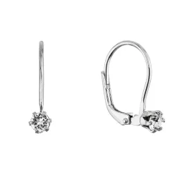 Stříbrné visací náušnice se Swarovski krystalem 31322.1