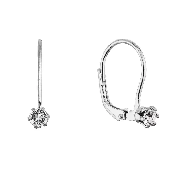 Stříbrné visací náušnice se Swarovski krystalem 31322.1
