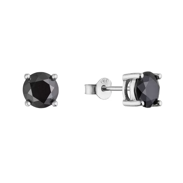 Stříbrné náušnice LUNA 11M00010 moissanite