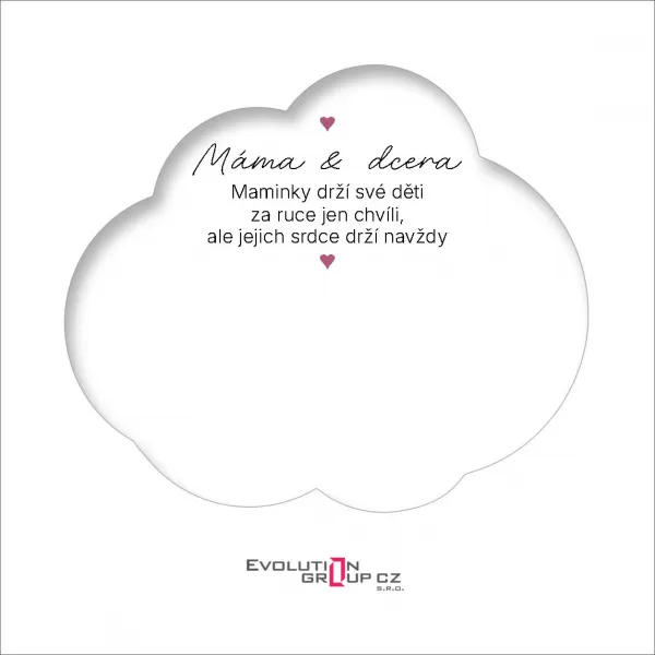 Sada náhrdelníků stříbrných se srdíčky Máma & dcera OB35