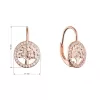 Pozlacené stříbrné náušnice strom života se zirkony 11713.1 rose gold