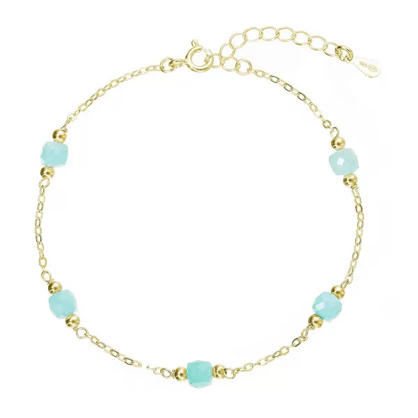 Pozlacený náramek s amazonity 13111.3