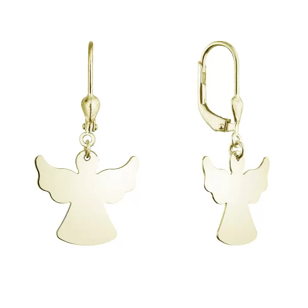 Pozlacené stříbrné náušnice andělé 61133