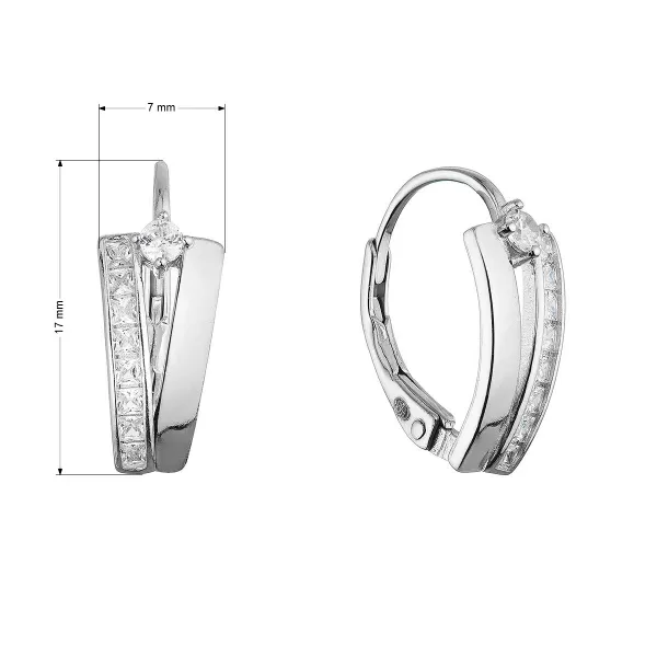 Stříbrné visací náušnice 11681.1