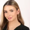 Pozlacené stříbrné náušnice čtvercové kruhy 61103