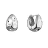 Stříbrné náušnice tvarované kruhy 61105