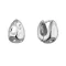 Stříbrné náušnice tvarované kruhy 61105