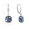 Stříbrné visací náušnice se Swarovski krystaly 31320.3 blue style