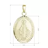 Pozlacený stříbrný přívěsek madailon Madonka 64089