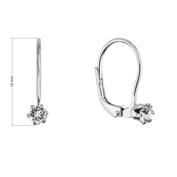 Stříbrné visací náušnice se Swarovski krystalem 31322.1