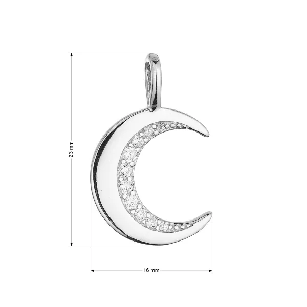 Stříbrný přívěsek měsíc 14058.1