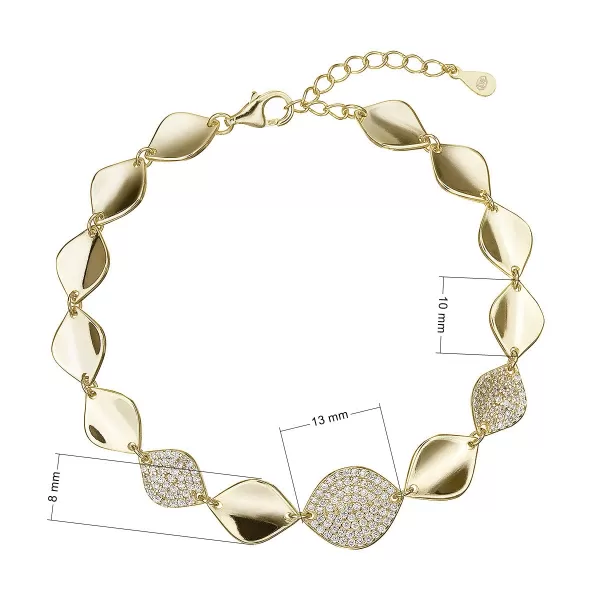 Pozlacený náramek s jemnými lesklými články 13106.1