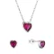 Sada šperků se zirkony růžová srdíčka 19036.3