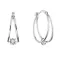 Stříbrné náušnice hladké kruhy se Swarovski krystalem 31323.1