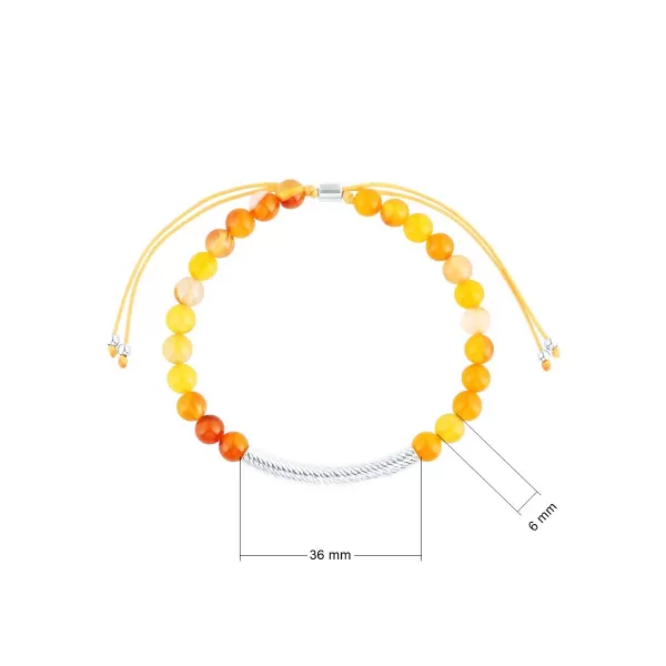 Náramek s minerálními kameny oranžový achát 43081.3