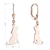 Pozlacené stříbrné náušnice psi 61130 rose gold