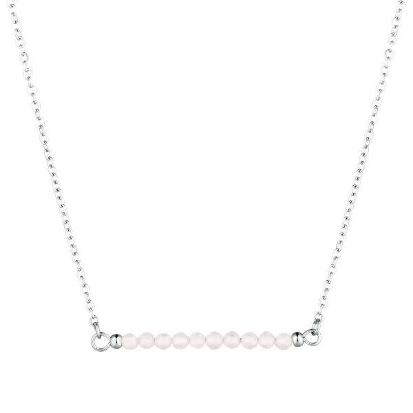 Ocelový náhrdelník bílý 42038.1