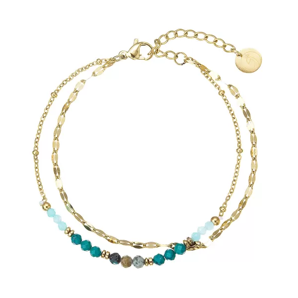 Náramek ocelový s africkým tyrkysem 43106.3