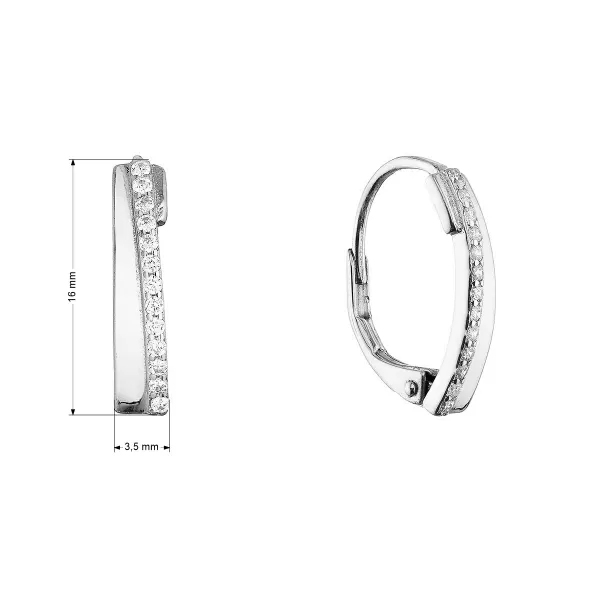 Stříbrné visací náušnice 11672.1