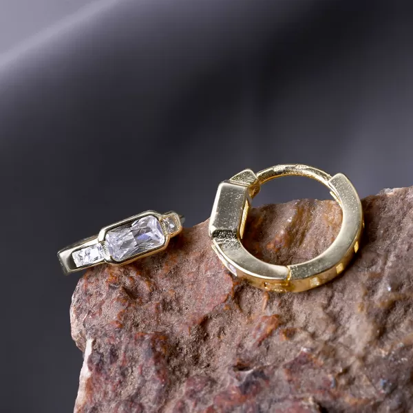 Pozlacené kroužky se zirkony 11766.1