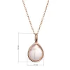 Pozlacený náhrdelník s pravým růženínem 12156.3 rose gold