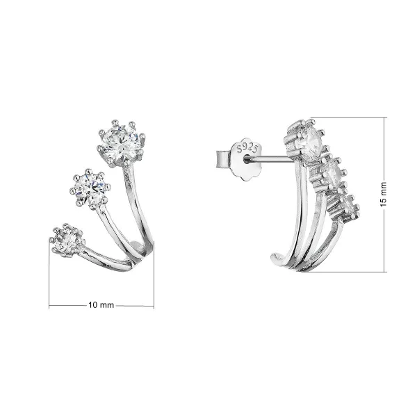 Stříbrné náušnice vějířky 11764.1