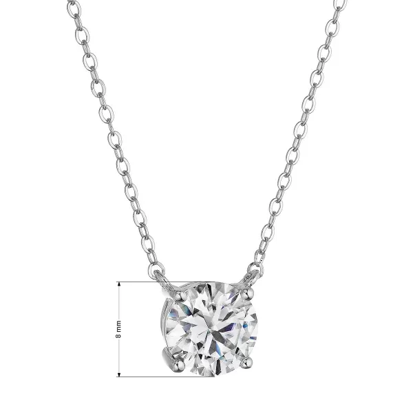 Stříbrný náhrdelník ELEN 12M00006 moissanite
