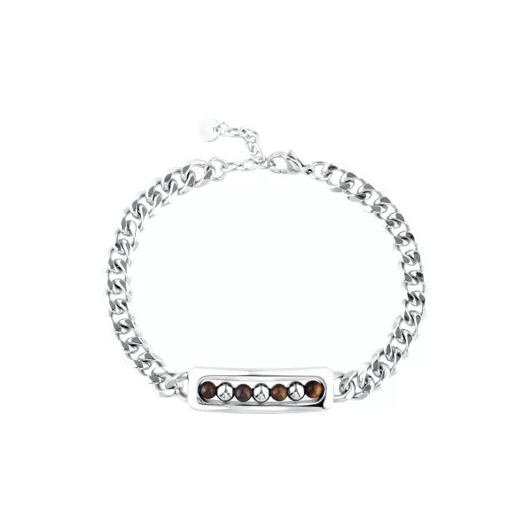 Ocelový náramek tygří oko 43094.3