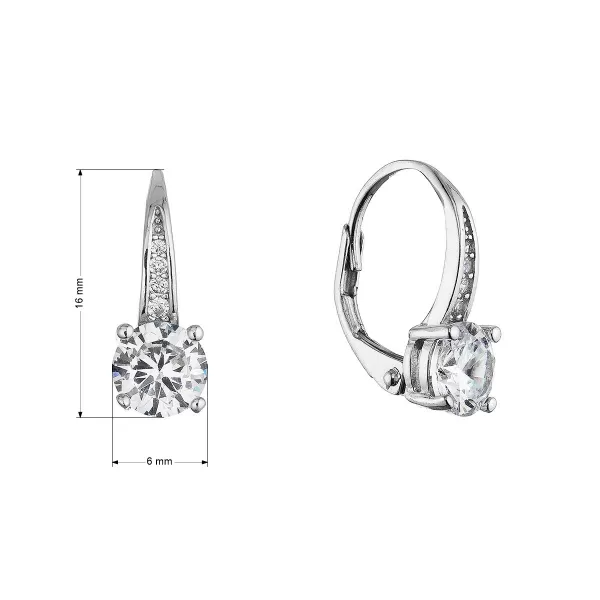 Stříbrné visací náušnice 11629.1