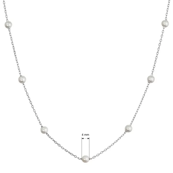 Stříbrný náhrdelník se shell perličkami 12145.1