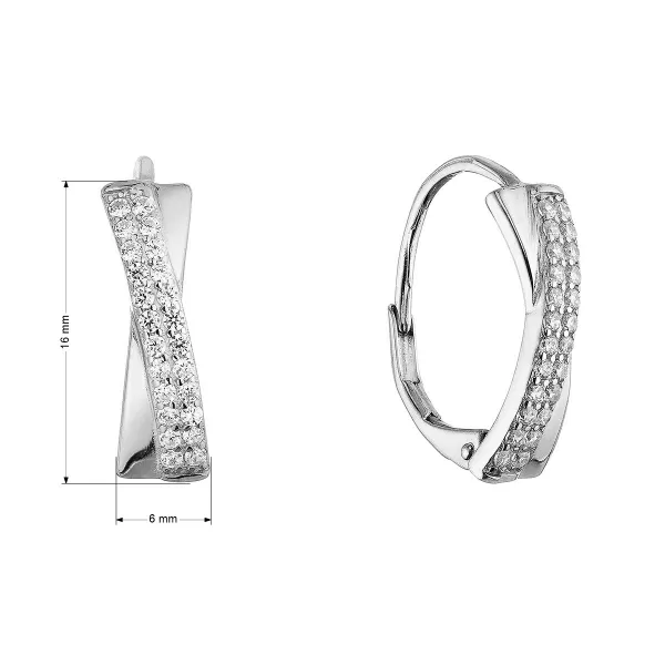 Stříbrné visací náušnice 11673.1