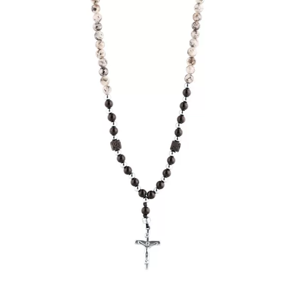 Ocelový růženec 42046.1 černý