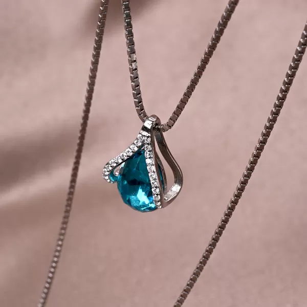 Sada šperků se zirkony modré kapičky 19037.3