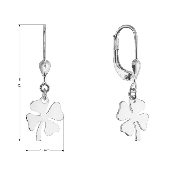 Stříbrné náušnice čtyřlístky 61132