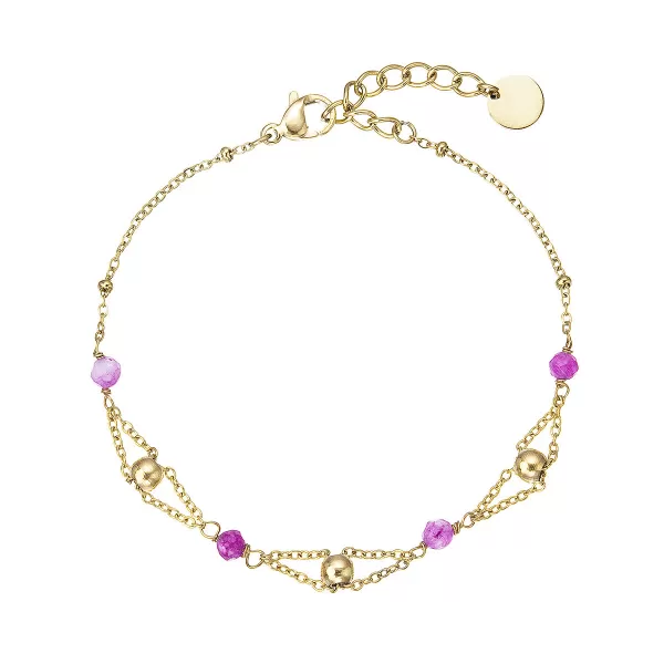 Náramek ocelový s ametystem 43073.3