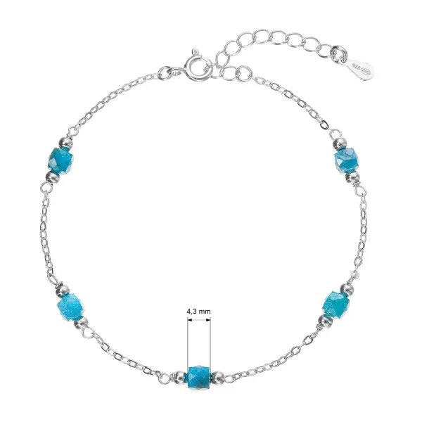 Stříbrný náramek s apatity 13111.3