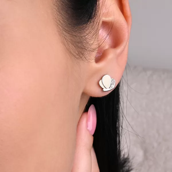 Stříbrné náušnice motýlci 11756.1