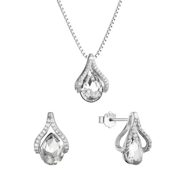 Sada šperků se zirkony kapičky 19037.1