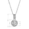 Stříbrný náhrdelník AURORA 12M00001 moissanite