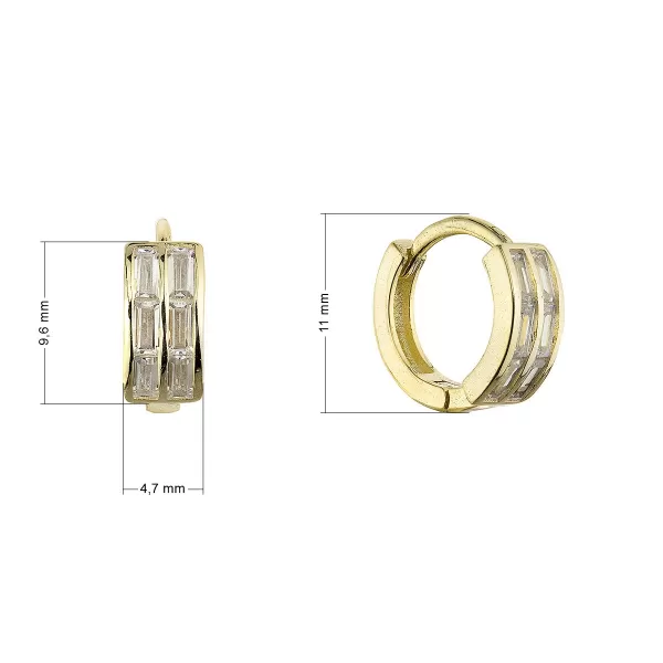 Pozlacené kroužky se zirkony 11768.1