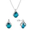 Sada šperků se zirkony modré kapičky 19037.3