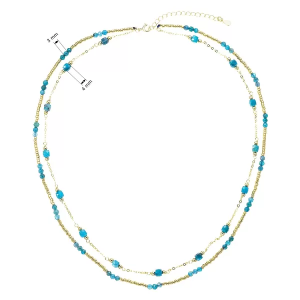 Pozlacený náhrdelník s apatity 12183.3