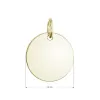 Pozlacený stříbrný přívěsek placička větší 64093
