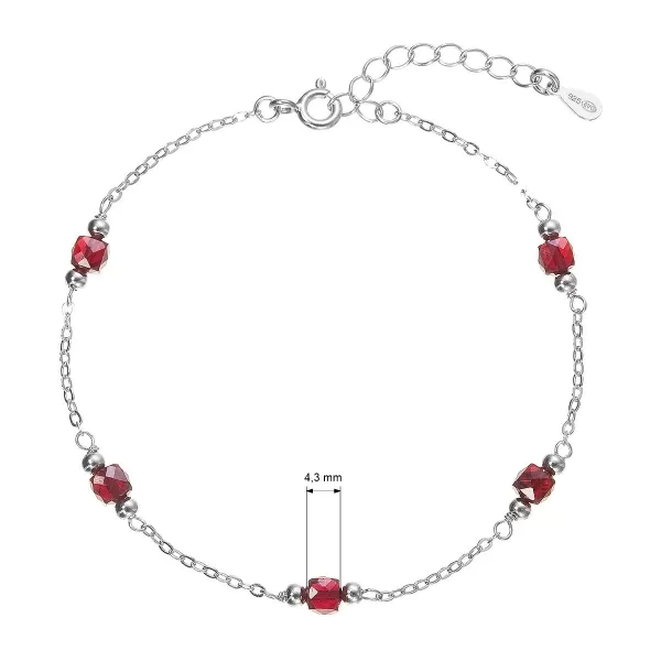 Stříbrný náramek s granáty 13111.3