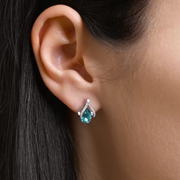 Sada šperků se zirkony modré kapičky 19037.3