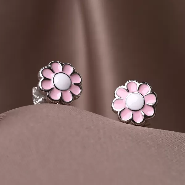 Stříbrné náušnice kytičky 61139