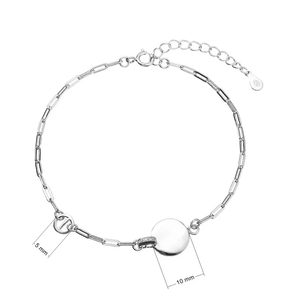 Stříbrný náramek s placičkou 13063.1